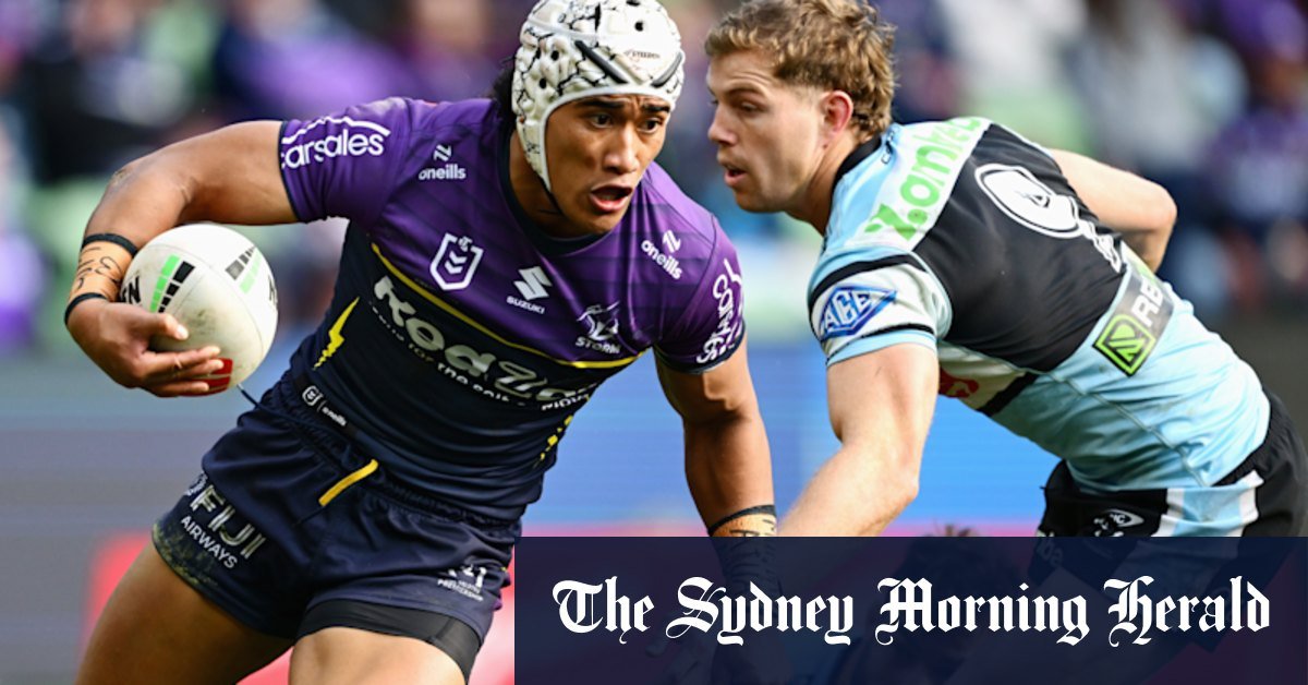Sharks slide out of eight eight after heavy loss to Melbourne